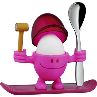 WMF Eierbecher mit Löffel lustiger Eierbecher Kinder Kunststoff McEgg pink, Eierbecher, Pink
