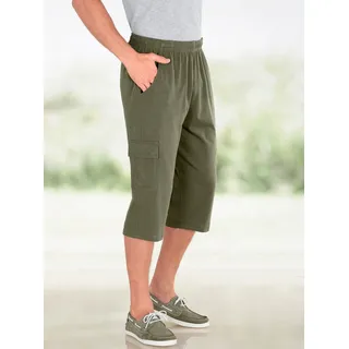 Cargohose CLASSIC, Herren, Gr. 46, Normalgrößen, grün (oliv), 100% Baumwolle, unifarben, 3/4-Länge, Hosen Cargohose