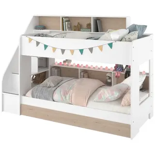 Parisot Etagenbett Bibop (Hochbett 90x200 cm), mit 2. Liegefläche und viel Stauraum