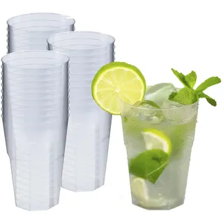 Silverkitchen 30x Cocktailbecher 300ml - Wiederverwendbare Partybecher Cocktail Becher Hartplastik Mehrwegtrinkbecher Made In Germany