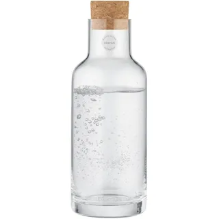 blomus Wasserkaraffe -HYDRA- | Glaskaraffe 1 Liter mit Korkdeckel | Wasserkrug Farbe Clear | 9B x 26H cm
