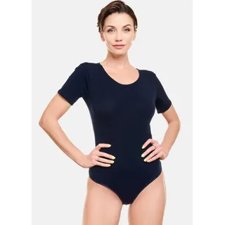 Evoni Body Damen Kurzarmbody Rundhals Bodysuit blau L(40)