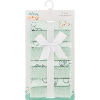 Disney Cudlie Baby-Waschlappen mit Kinderzimmer-Charakteren | 8 Stück Kinder-Waschlappen für Badewanne | Babyparty-Geschenke und Babysachen für Neugeborene