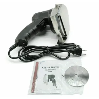 SHZICMY Elektro Dönermesser, Elektrische Kebabschneider Kebabmesser Gyrosmesser Dönerschneider Edelstahl Kebab Slicer Messerschneider Fleischspender