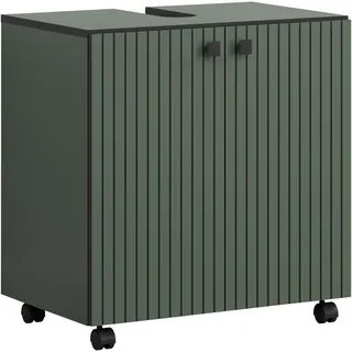 trendteam Waschbeckenunterschrank auf Rollen 60 x 64 x 42 cm Grün
