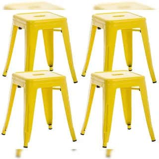 deluke Hocker FULDA Metall 40 x 46 x 40 cm Gelb