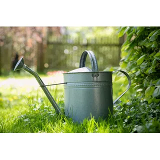 KUHEIGA Gießkanne 10 Liter Farbe: Antik - Zink Metall Zinkkanne Verzinkt Wasserkanne