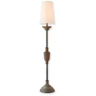 Mirabeau Tischleuchte Tischlampe Caylus weiß/braun braun|weiß