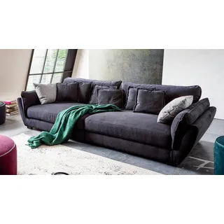 Gigasofa Peace XXL Sofa Bigsofa Stoff schwarz Boxspring Federung 306 cm