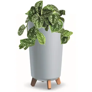 botle Blumentopf mit Füßen HOH Tube Pflanzkübe D 24 cm aus Kunststoff Matte Grau Übertöpfe