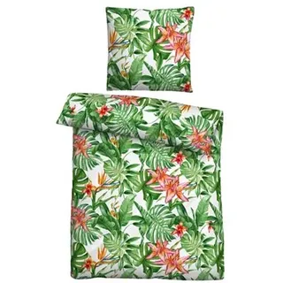 Castell® Bettwäsche Dschungel Mikrofaser Seersucker Einzelbett, 2tlg.