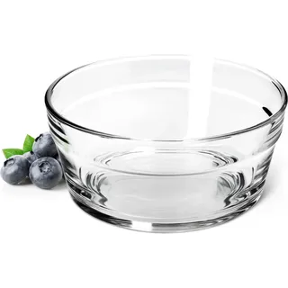 KADAX Salatschüssel, Servierschale aus Glas, Spülmaschinenfeste Snackschale, hochqualitative Obstschale, Transparente Dessertschale, Glasschale (⌀14cm, 1, stück)