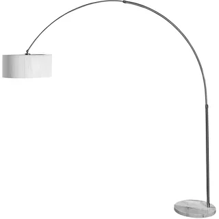 invicta INTERIOR Bogenleuchte EXTENSO weiß mit weißem Marmorfuß Bogenlampe