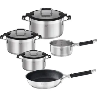 RÖSLE Topfset 5tlg. Silence Pro Edelstahl mit  24 cm Bratpfanne