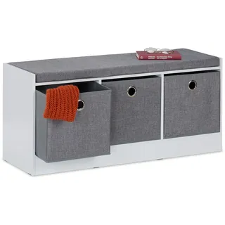 Relaxdays Sitzbank, Sitzbank 102 cm,