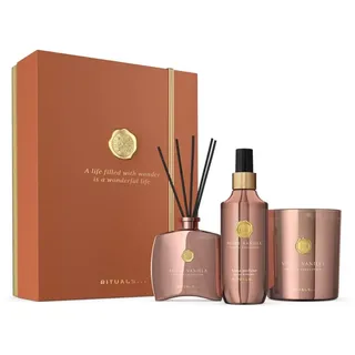 RITUALS Geschenkset Suede Vanilla Large – luxuriöse Raumdüfte aus der Private Collection – Aromatherapie-Geschenkbox mit Raumparfüm, Duftkerze und Duftstäbchen