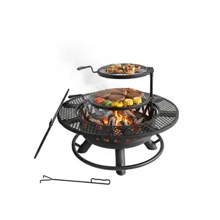 Relaxdays Feuerschale Ø 92 cm Schwarz