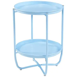[en.casa] Sandefjord Beistelltisch Ø 40 x 57,5 cm Himmelblau