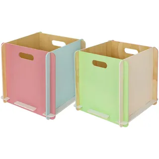 HMF Aufbewahrungsbox 32 x 32 x 32 cm 2-tlg. mehrfarbig