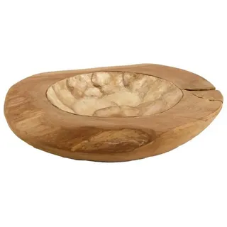 DIJK Dekofigur Dijk Schale Capiz Teakholz Ø 27 cm braun
