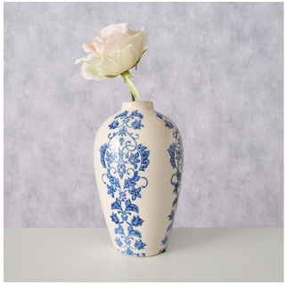 BOLTZE Dekovase "Martha" aus Keramik in blau/weiß H20cm, Vase