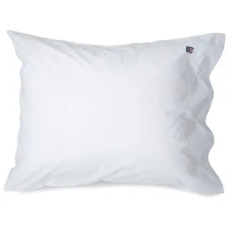 Lexington - Pin Point - Bettwäsche Kopfkissenbezug - Kissenbezug Weiß - White (80x80cm)