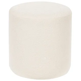 Beliani Pouf Moab Polyester 39 x 41 x 39 cm Weiß