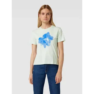 T-Shirt mit Motiv-Print Modell 'MAARLA', Mint, L
