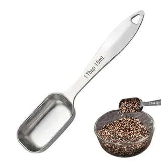 VBSJAH 1 Messlöffel aus Edelstahl mit Skala, Dosierlöffel für Gewürze, Backen und Kochen, kleine Teelöffel für trockene und flüssige Zutaten