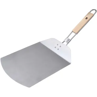 Masterpro Pizzaschaufel, Silber, Holz, Metall, Kautschukholz,Kautschukholz, massiv, 6x33x25 cm, Lfgb, Kochen, Küchenhelfer, Sonstige Küchenhelfer