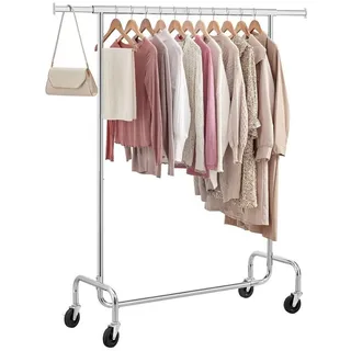 Songmics HSR11S Kleiderständer 110-150 x 45 x 162,9 cm silber
