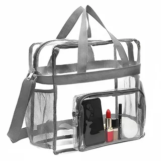 Zyiphor Durchsichtige Taschen Transparente Tasche Durchsichtige Tasche Bibliothek PVC Taschen Transparente Tragetaschen Clear Bag Stadium Approved für Arbeit (30x30x15cm) - 30x30x15cm