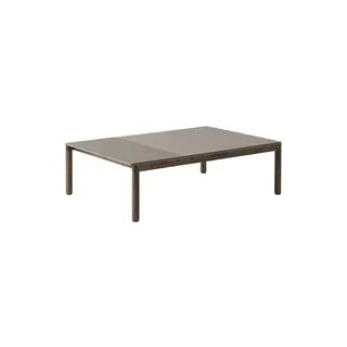 Couchtisch Couple Coffee Table low taupe/dark oiled oak plain / wavy