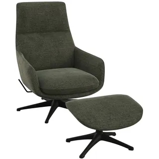 Drehsessel FLEXLUX "Marinella, Relaxsessel, Entspannung mit Premium-Komfort", schwarz (turtle, schwarz), B:75cm H:103cm T:95cm, 100% Polyester, Sessel, Drehsessel, Drehbar, Mit Liegefunktion, Robustes Schwarzer fuß, Brescia Stoff
