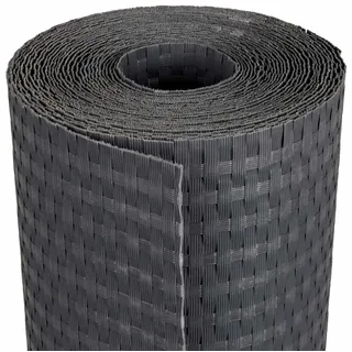 vidaXL Balkon-Sichtschutz 80 x 600 cm Dunkelgrau Rattan