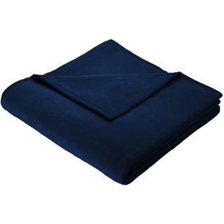 Biederlack bocasa 6421 11 61 008 Decke Cotton Pure dunkelblau ca. 150 x 200 cm 100% Baumwolle