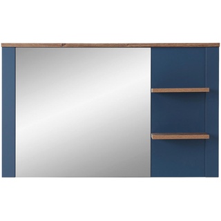 Mid.you Wandspiegel, Blau, Eiche, Glas, Holzwerkstoff, rechteckig, 130x80x17 cm, Ablage, Spiegel, Wandspiegel