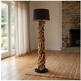 Möbel Bressmer Stehlampe CLEON Stehlampe aus Holz – Treibholz-Stehlampe, handgefertigt, ohne Leuchtmittel