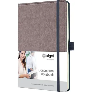 Sigel, Heft + Block, Notizbuch Conceptum Hardcover - Design Casual (13.5 x 20.3 cm, Gepunktet, Harter Einband)