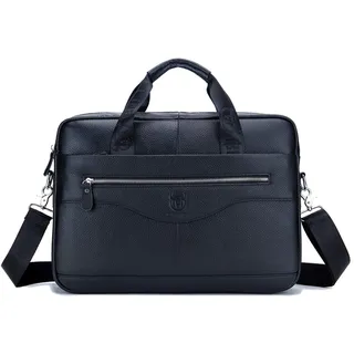 FANDARE Herren Aktentaschen für 12.9 Zoll Laptop Schultasche Arbeitstasche Leder Handtasche Umhängetasche Businesstasche Kuriertasche Crossbody Messenger Bags Arbeit Reise Collegetasche Schwarz