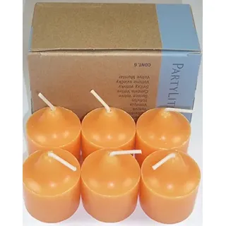 PartyLite 6 Votivkerzen "Würziger Kürbis" aus der Reihe "Köstlich"