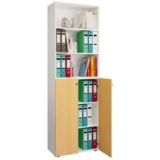VCM Lona Aktenschrank 70 x 40 x 220 cm weiß