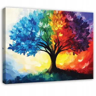 Wallarena Leinwand, Mehrfarbig, Holzwerkstoff, Recyclingholz, Abstrakt, Rechteckig, 100x70 cm, FSC 100%, 3D-Effekt, Bilder und Zubehör, Wandbilder, Leinwandbilder