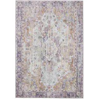 benuta Vintage-Teppich, Mehrfarbig, Lila, Kunststoff, Vintage, Rechteckig, & im Style: Elegant, Retro - Pflegeleicht für Wohnzimmer Schlafzimmer