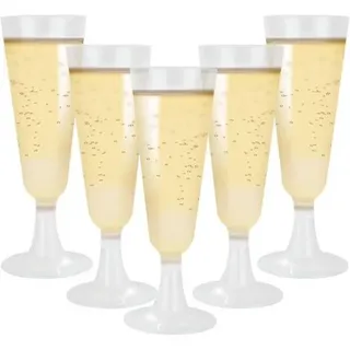 Sektgläser 160ml Plastik BPAfrei Mehrweg 100er 100stk transparent