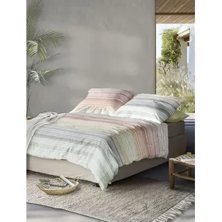 IRISETTE Easy 8706 Streifen Blau/Bunt/Grün/Rot 135 x 200 cm + 80 x 80 cm