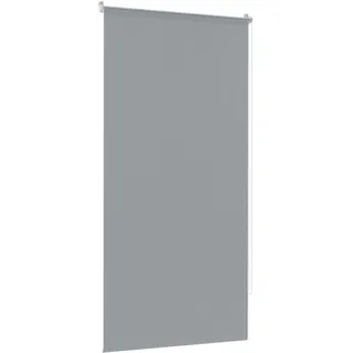 HENGMEI ThermoRollo Verdunkelung Fenster-Rollo Klemmfix ohne Bohren Klemm Thermo Verdunkelungsrollo Sichtschutz Seitenzug Klemmrollo für Fenster und Tür (Grau, 110x210 cm)