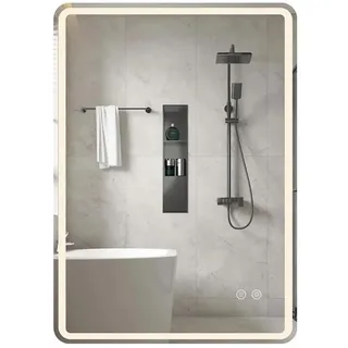 Costway Badspiegel 800 x 600 x 30 mm Silber