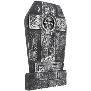 Boland Grabstein Totenkopf RIP 50 cm Grau
