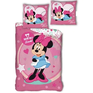 BrandMac Minnie Maus Rosa 140 x 200 cm + 63 x 63 cm